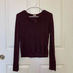 maroon knit long sleeve